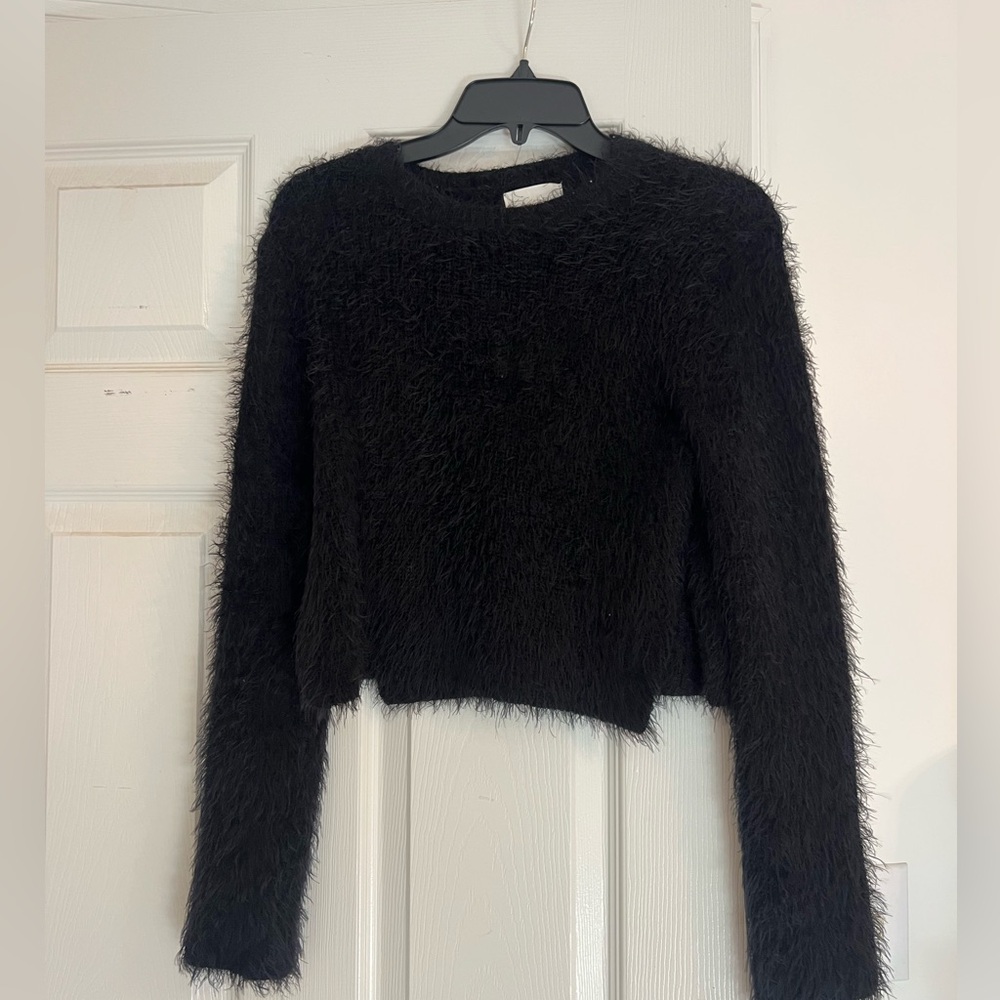 Cotton Candy LA Furry Cropped Sweater
